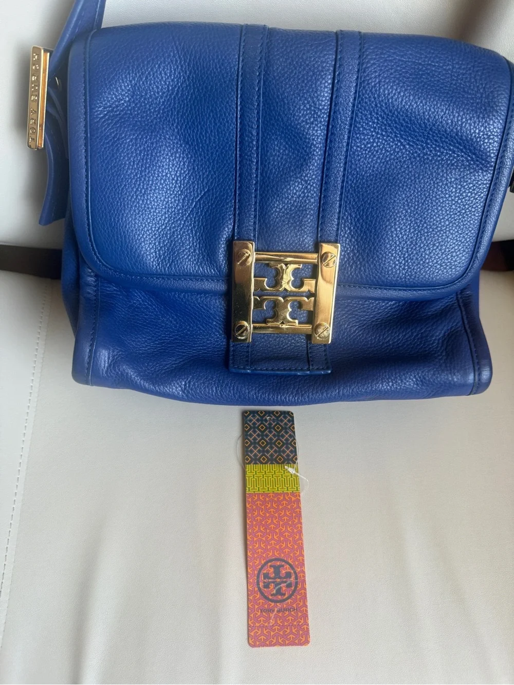 Tory Burch Royal/ Cobalt Blue Leather Shoulder Bag
